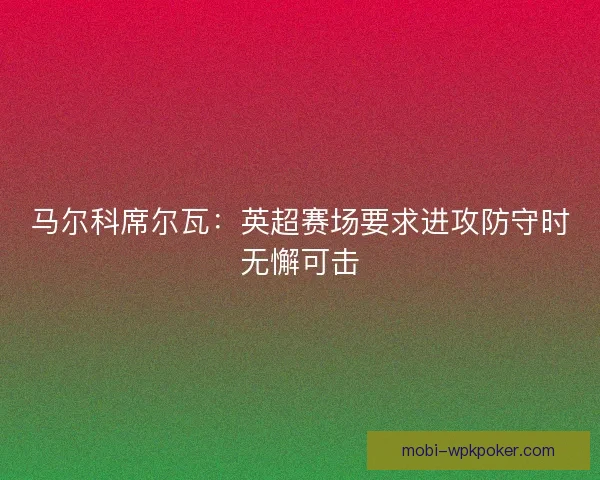 马尔科席尔瓦：英超赛场要求进攻防守时无懈可击